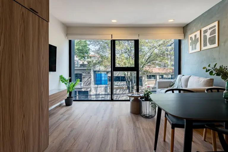 Upscale 36m2 Flat With Dedicated Home Office And Gym Access In Mexico City