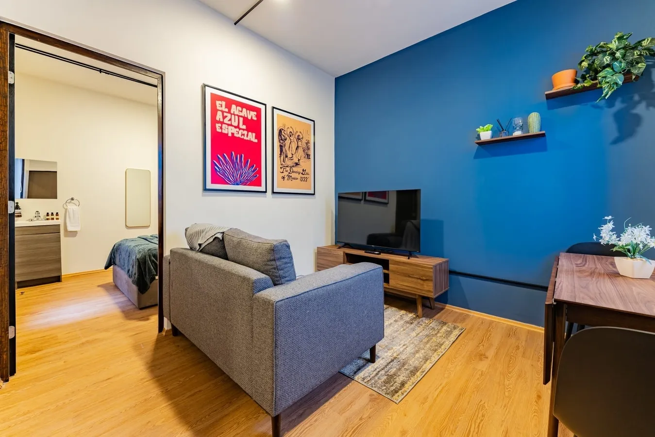 Luxurious 1-bed Flat With High-speed Wifi & Dedicated Work Area In Mexico City Center
