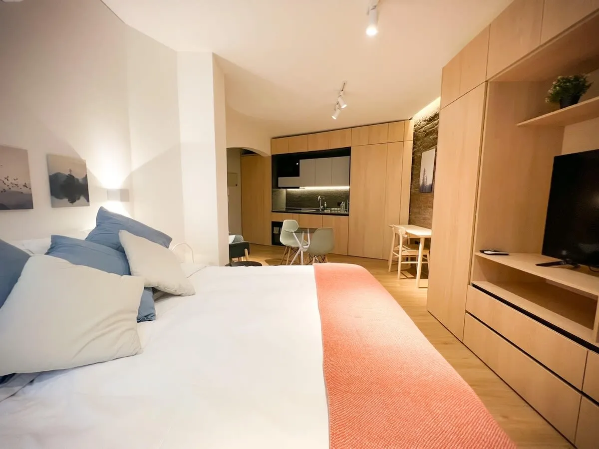 Designer 40m2 Santiago Flat With Dedicated Home Office In Trendy Lastarria District