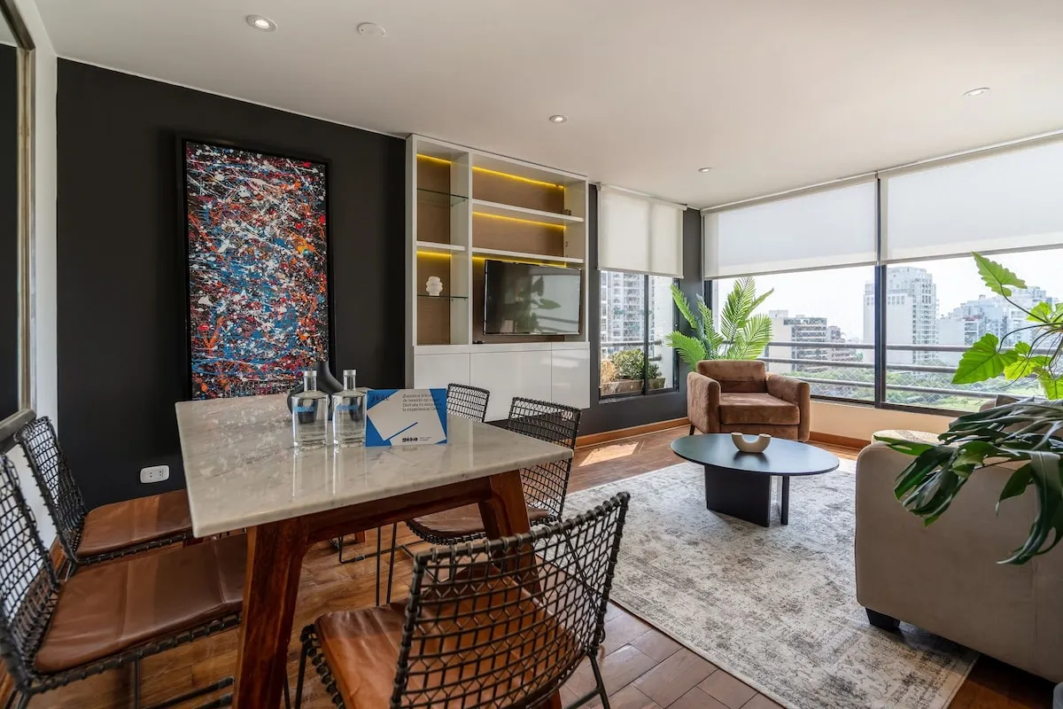 Park-view Home Office: Chic Spacious 1br Flat In San Isidro, Lima #5
