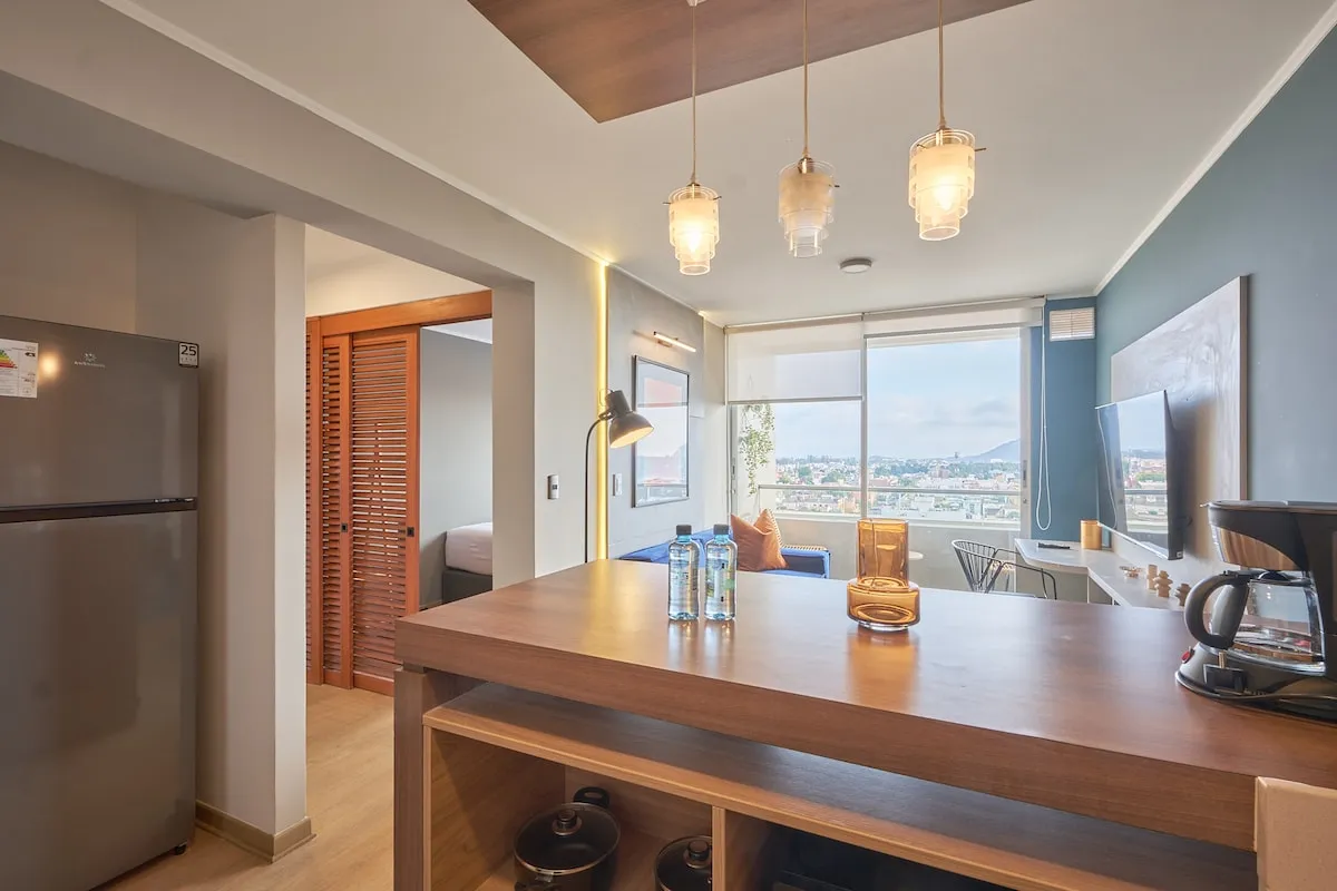 Work Over The Skyline: Airy 2br Upscale Flat In Lima With Terrace Workspace #3
