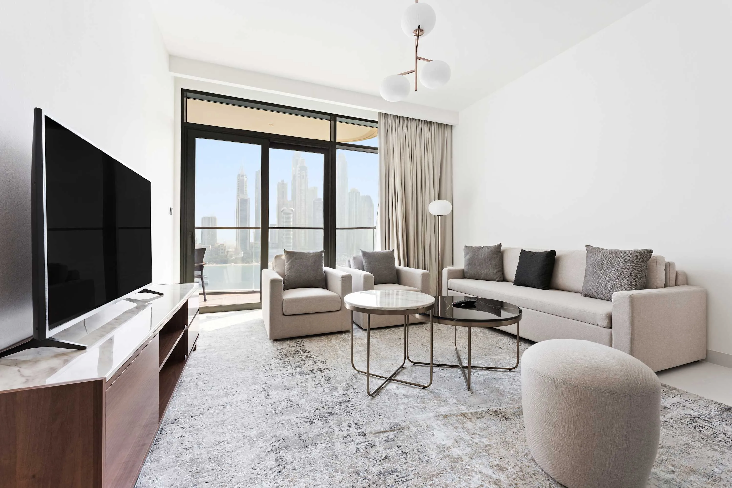 Contemporary Dubai Flat With Bright Home Office And Spacious Living For Remote Work