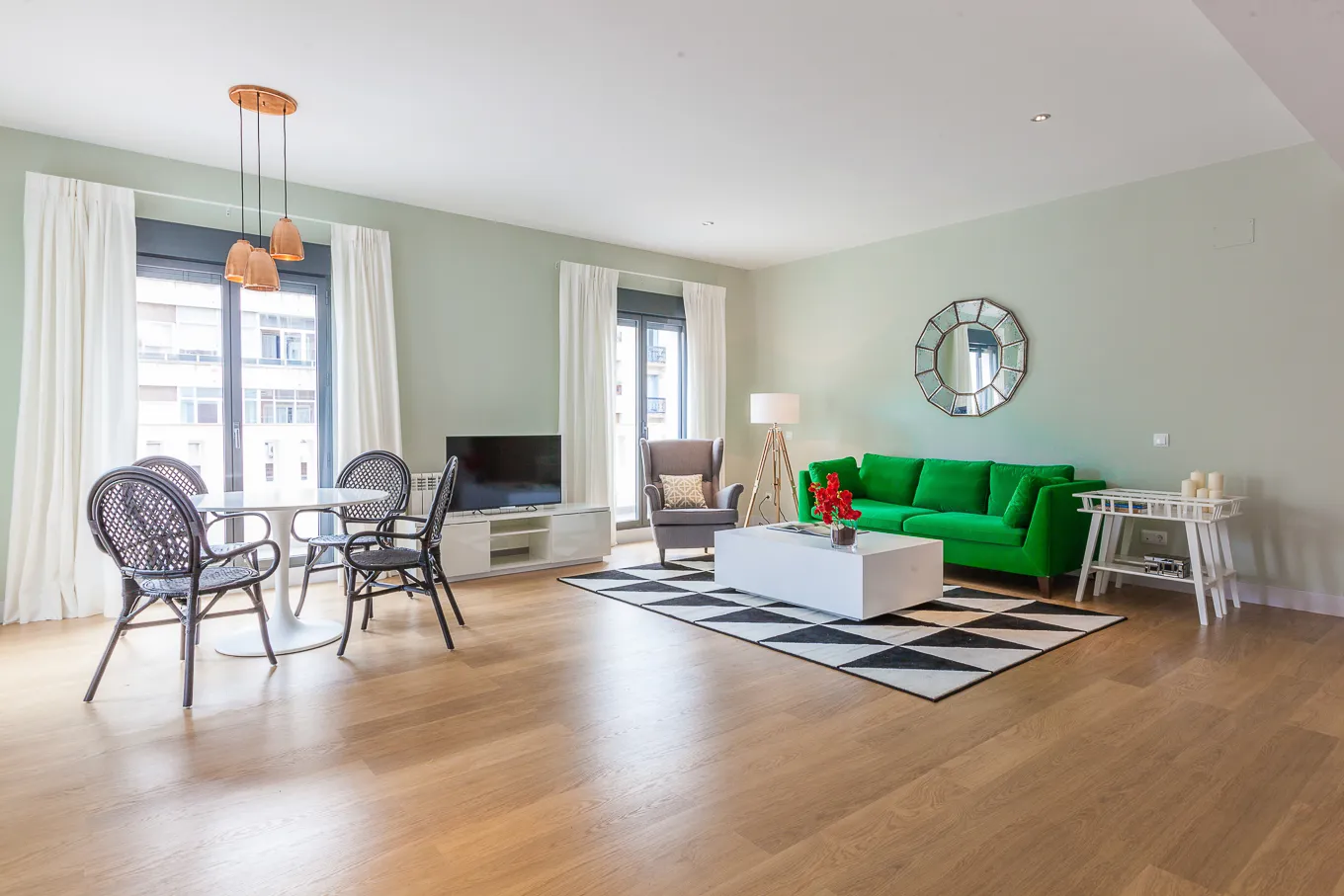 Expansive Madrid Flat With Dedicated Home Office Spaces For Remote Productivity