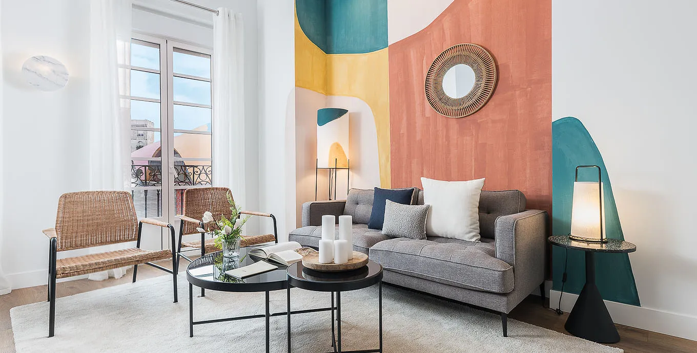 Airy Madrid Designer Apartment With Dual Bedrooms And Dedicated Home Office Space