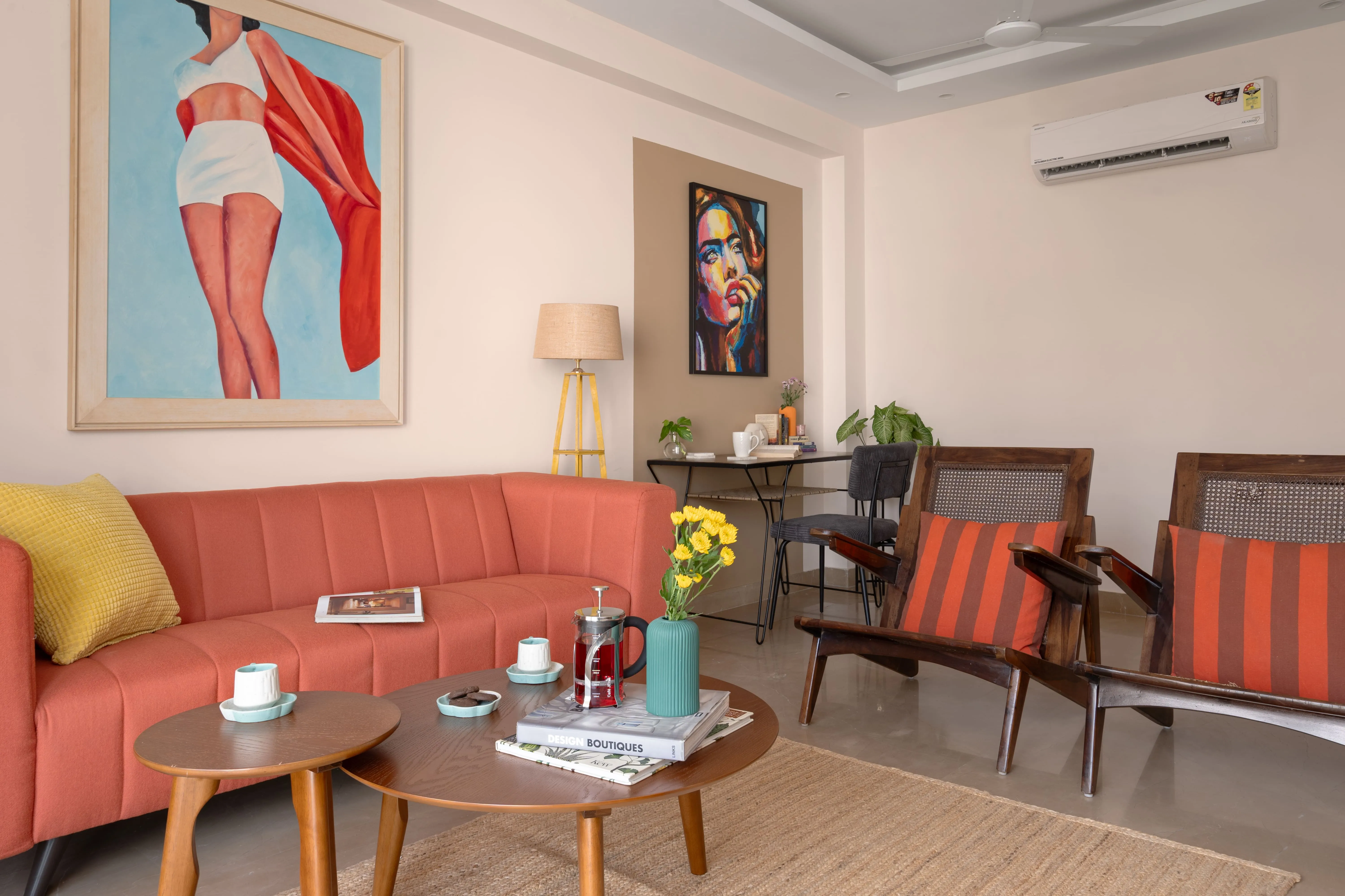 Elegant 1-bed Flat With Outdoor Space And Dedicated Work Area In Goa